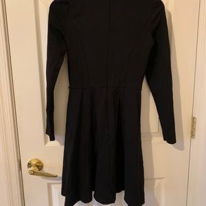 Ralph Lauren- Flared Black Dress with White Collar